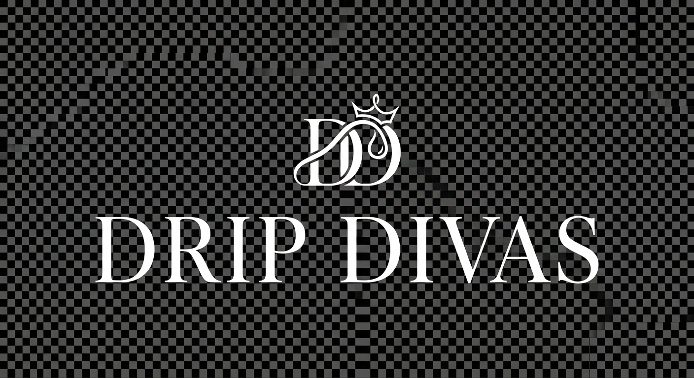 Drip Divas - White Horizontal Logo - DD Crown